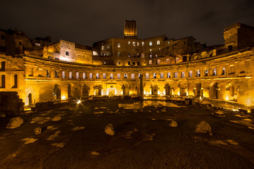 Trajan's Market and Torre delle Milizie in Rome, Italy