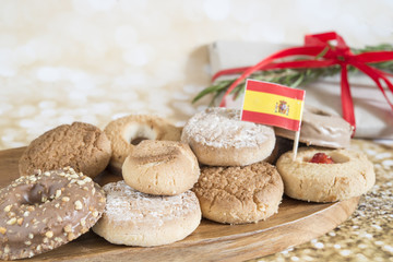 Polvorones typical  food christmas