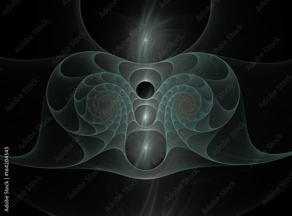 Fototapete abstract bright multicolored fractal computer generated image, background for text labels