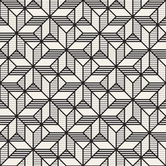 Vector seamless cross tiling pattern. Modern stylish geometric lattice texture. Repeating mosaic shapes abstract background