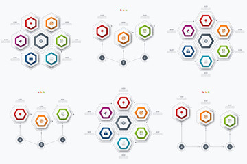 Set with infographics