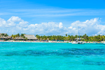 Akumal beach - paradise bay at turtle beach in Quintana Roo, Mexico - caribbean coast