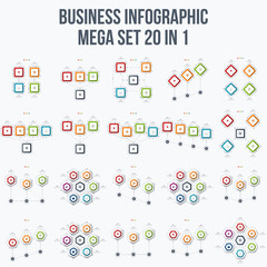 Set with infographics