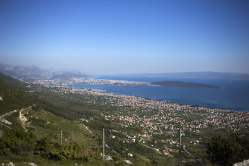 View from Kozjak mountain near Split, Croatia