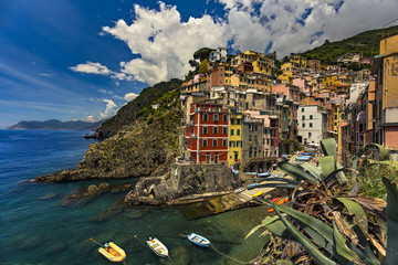 Italy. Cinque Terre (UNESCO World Heritage Site since 1997). Riomaggiore village (Liguria region)