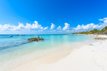 Akumal beach - paradise bay at turtle beach in Quintana Roo, Mexico - caribbean coast