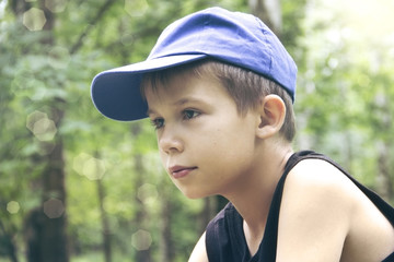 The boy in a cap