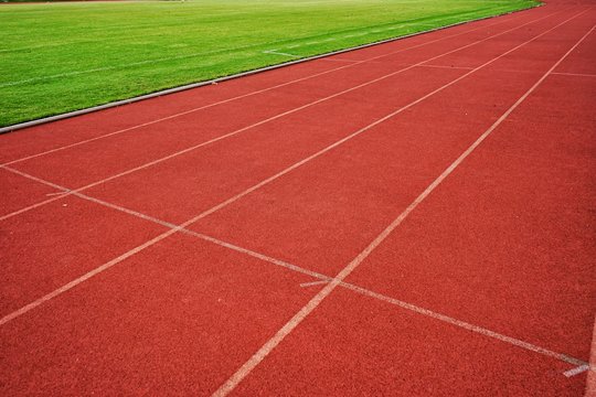 Treadmill around the football field.