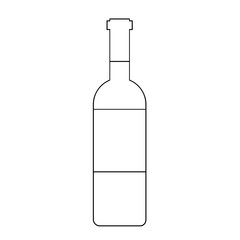 Wine Bottle Silhouette Isolated Illustration