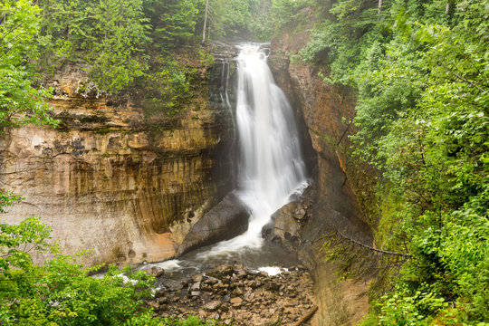 Miners Falls at Pictured Rocks in the Upper Peninsula of Michigan