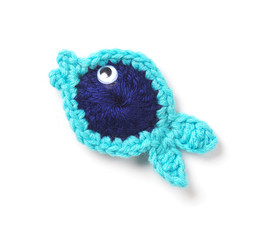 crochet blue fish