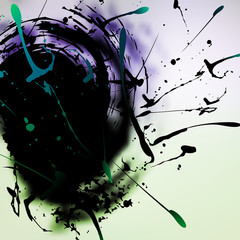 Watercolor Grunge colorful banner background. Vector illustration.