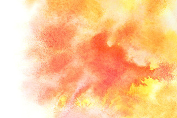 Orange watercolor stains