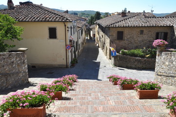Fototapeta na wymiar Old town Panzano in Chianti Tuscany Italy