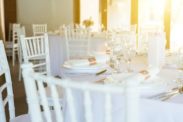 fancy table set for a wedding