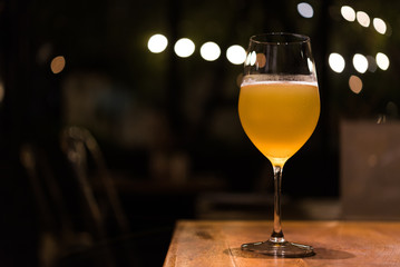 glass of beer in relax moment