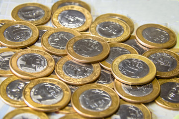Brazilian currency - One Real coins