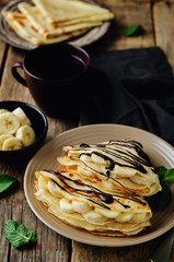 Crepes with banana