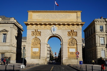Fototapeta na wymiar Triumph arch in Montpellier