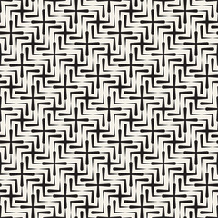 Vector seamless cross tiling pattern. Modern stylish geometric lattice texture. Repeating mosaic shapes abstract background