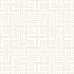 Vector seamless cross tiling pattern. Modern stylish geometric texture. Repeating mosaic abstract background