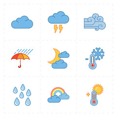 Obraz premium modern weather icons