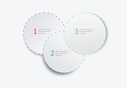 Three Section Overlapping Circles Infographic