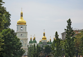 Fototapeta na wymiar Cathedral of Saint Sophia in Kiev. Ukraine