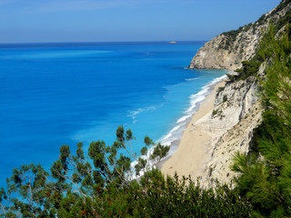 Fototapeta na wymiar Egremni beach Lefkada - Ionian Island - Greece 