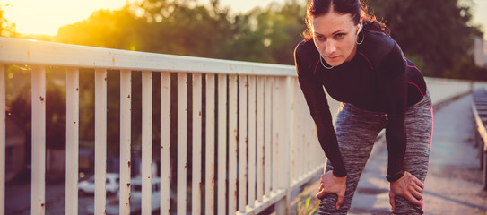 Portrait of fitness women resting