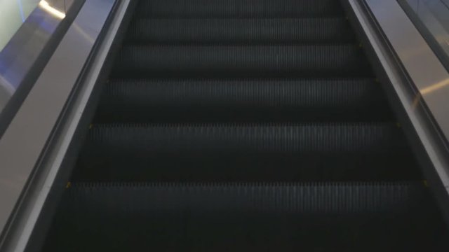 4k video of escalator in shopping center