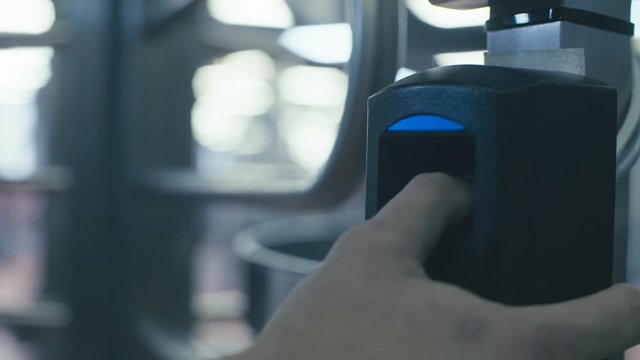 Finger print scan for security system.