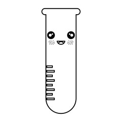 tube test kawaii character vector illustration design