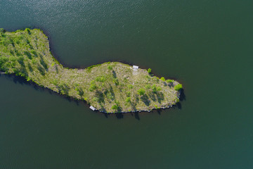 Lake seen from the sky

