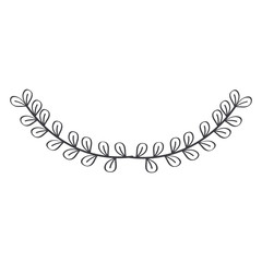 wreath leafs crown icon vector illustration design