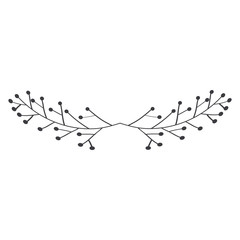 wreath leafs crown icon vector illustration design