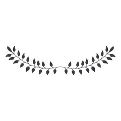 wreath leafs crown icon vector illustration design