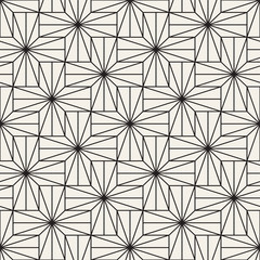 Vector seamless cross tiling pattern. Modern stylish geometric lattice texture. Repeating mosaic shapes abstract background