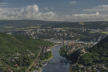 Obraz premium View for valley of river Labe