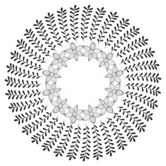 Circular crown with leaves vector illustration design