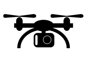 Simple Silhouette of Drone