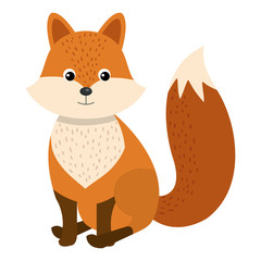 cute and tender fox vector illustration design