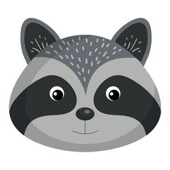 cute and tender raccoon vector illustration design