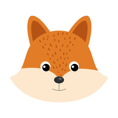 cute and tender fox vector illustration design