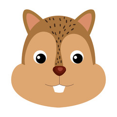 cute and tender chipmunk vector illustration design