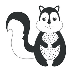 cute and tender chipmunk vector illustration design
