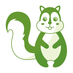 cute and tender chipmunk vector illustration design