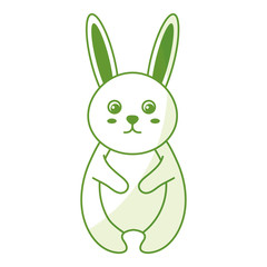 cute and tender rabbit vector illustration design