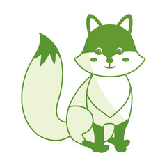 cute and tender fox vector illustration design