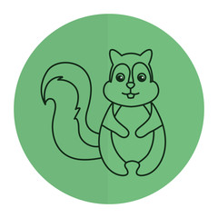 cute and tender chipmunk vector illustration design